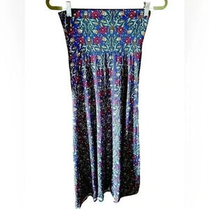 Lularoe‎ XXS blue floral Maxi skirt . NWT . T shirt material